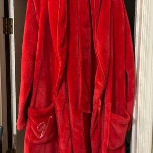 Victoria's Secret Plush Red Robe
